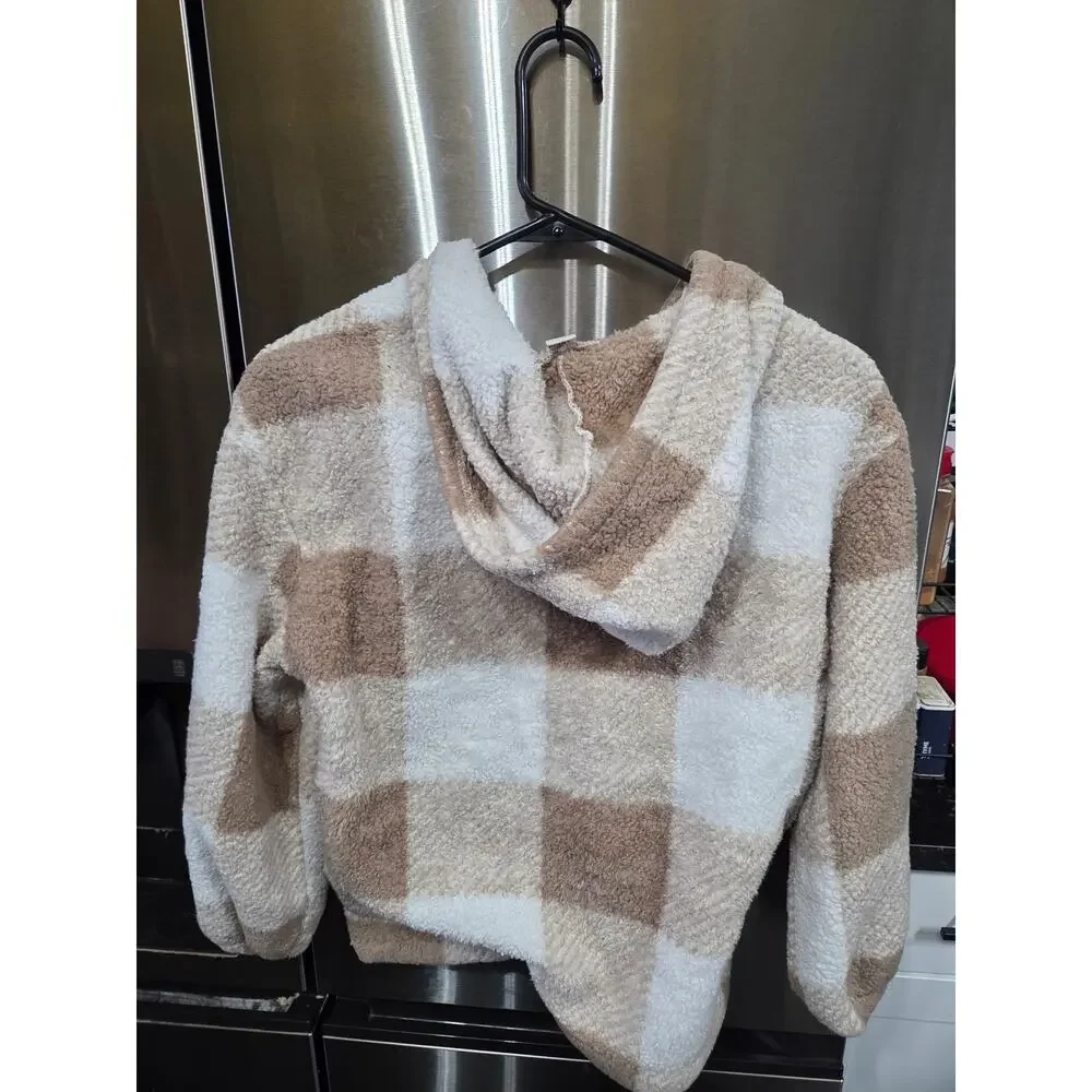 Neutral Beige Fleece Jacket - SHEIN - 11-12Y